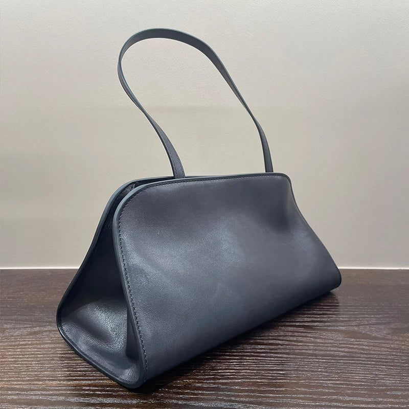 women's bag soft drinking milk calf leather women's 2025 single shoulder armpit handbag handbag