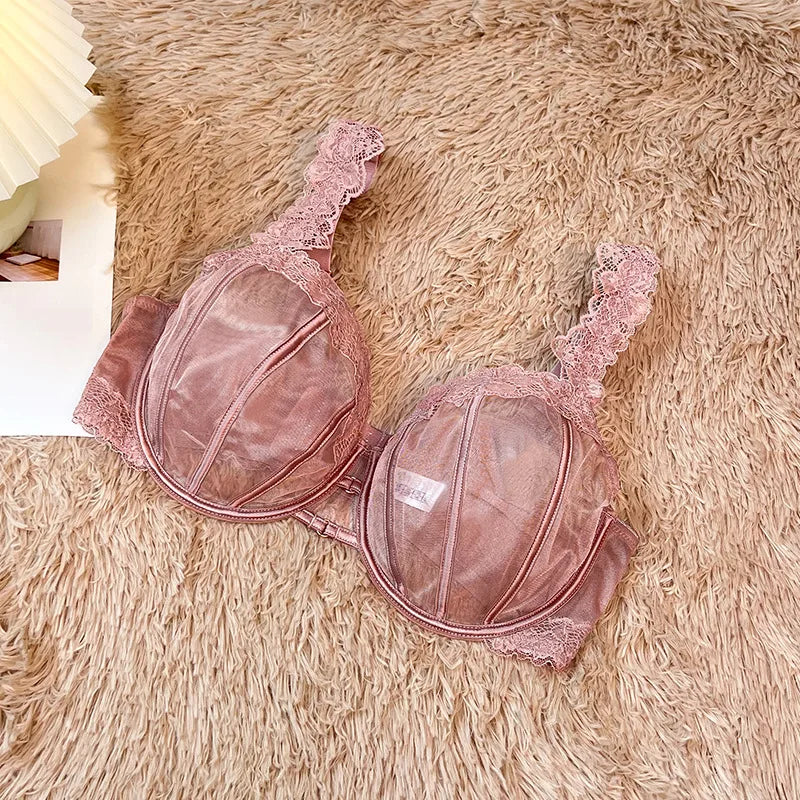 75 80 85 90 95 D E F G H I Plus Size Stick On Bra For Women Bra Brasier Mujer Brassiere Femme Black Bralette Lace Lingerie