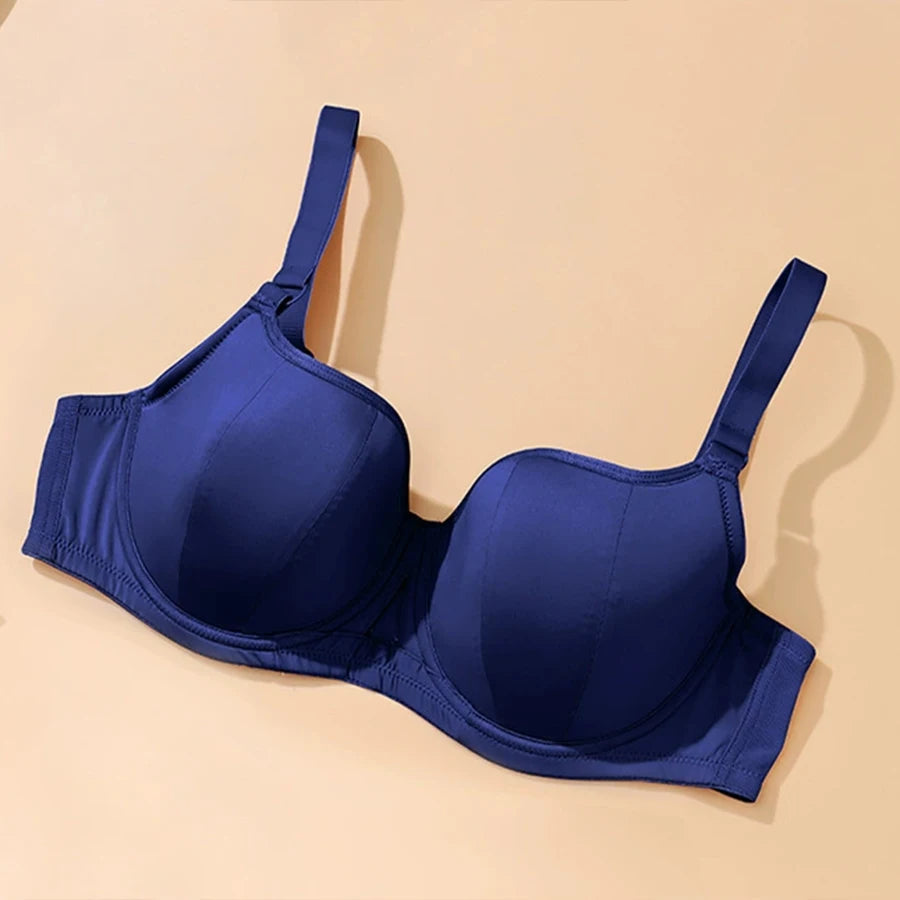 Womens Push Up Minimizer Bra Modeled Cup Supportive Underwire Female Smooth Plus Size Lingerie 34 36 38 40 42 D DD E F FF G