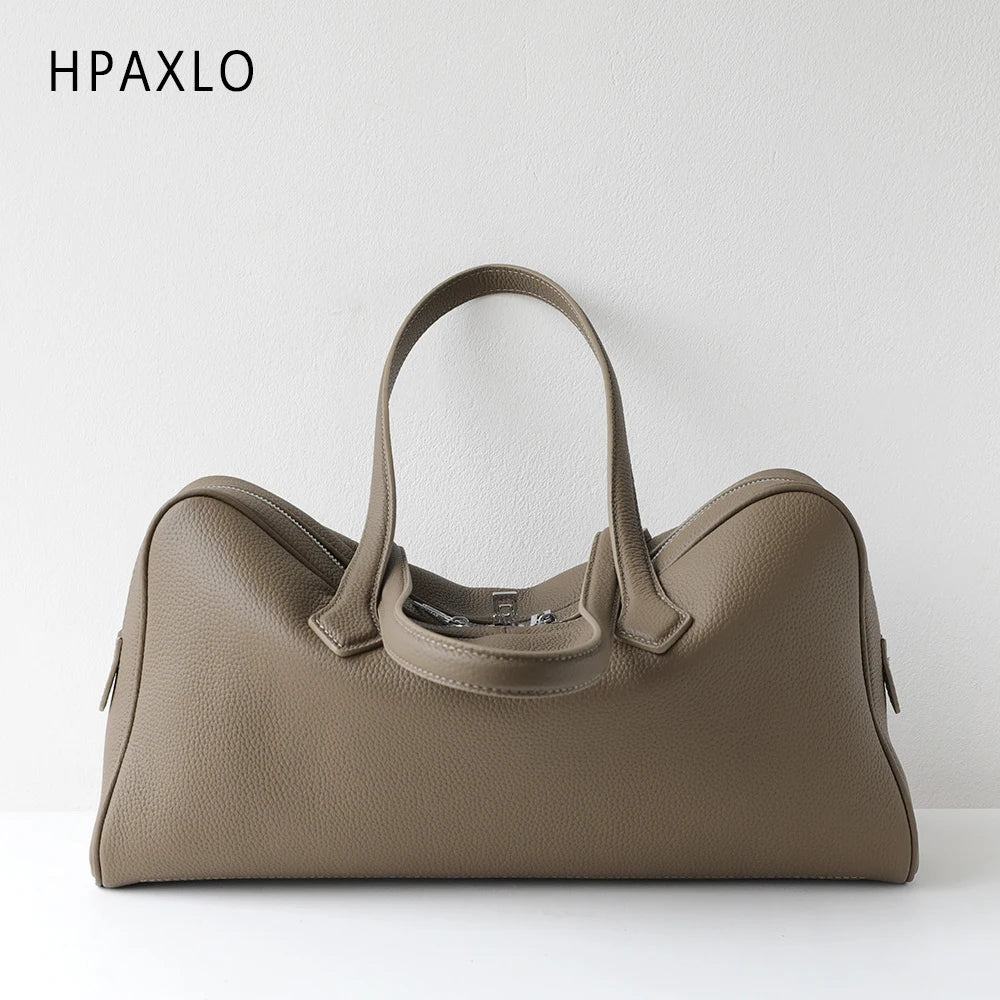 Premium Genuine Leather Boston Bag Womens Shoulder Handbag Versatile Commuter Tote Fashion Ladies Accessory Luxury handbag new