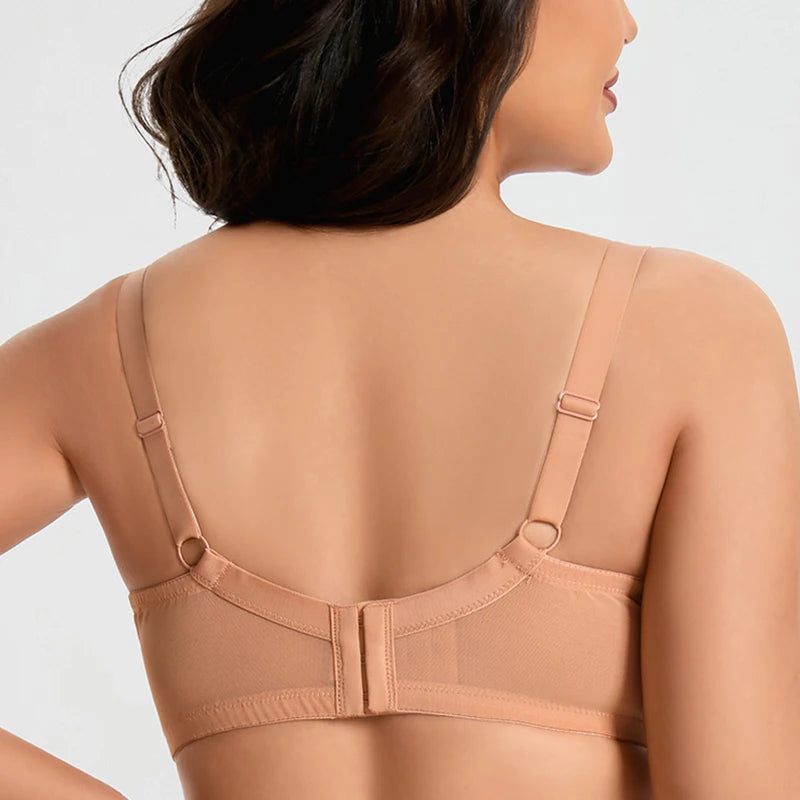 Womens Push Up Minimizer Bra Modeled Cup Supportive Underwire Female Smooth Plus Size Lingerie 34 36 38 40 42 D DD E F FF G