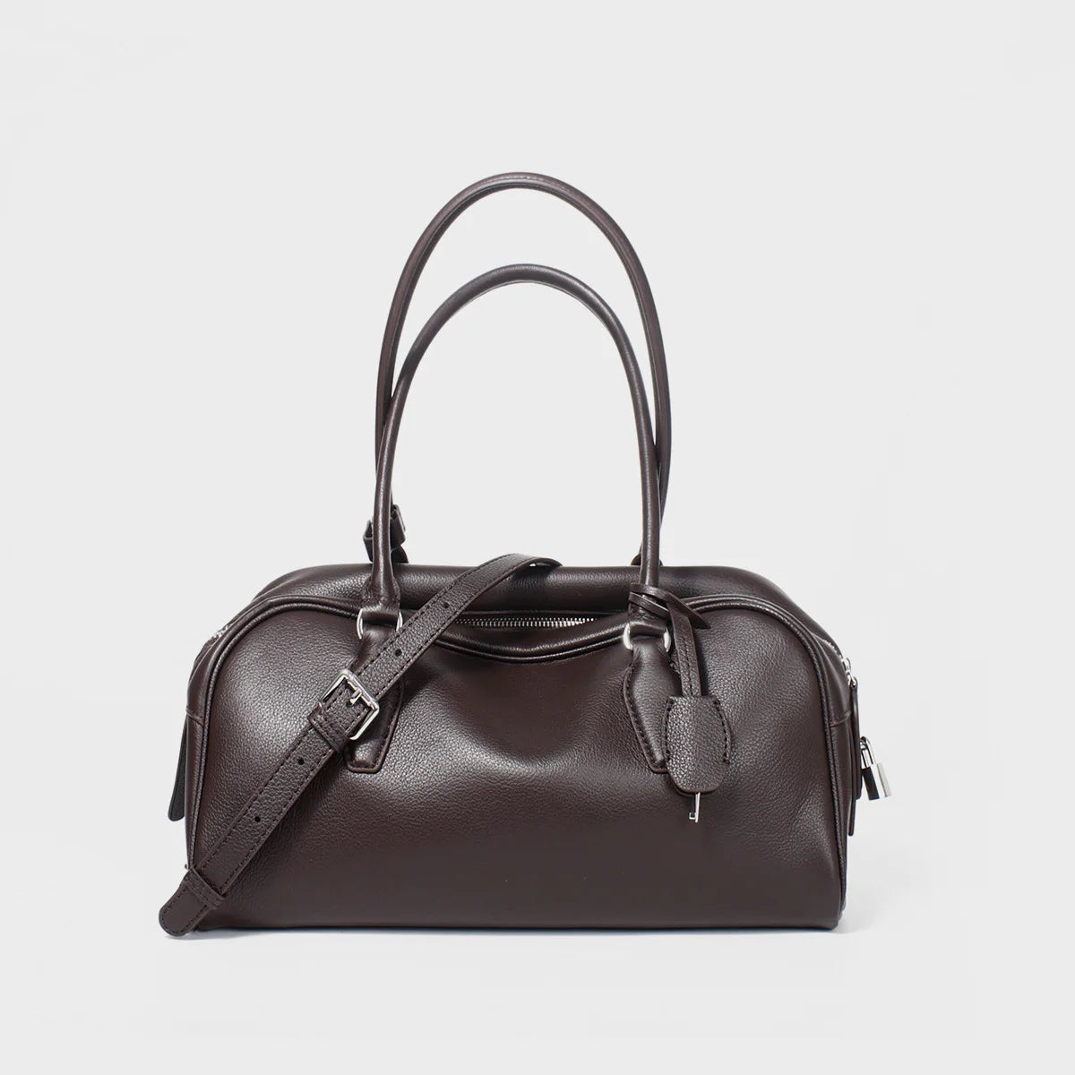 Genuine Leather Ew India Long-Handle Bowling Bag, New Niche Luxury Style Handbag, Crossbody Bag