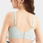 Push Up Soft Wire Minimizer Bra For Women Full Cup Supportive Underwire Glossy Fabric Lingerie 34 36 38 40 42 44 B C D E F G H