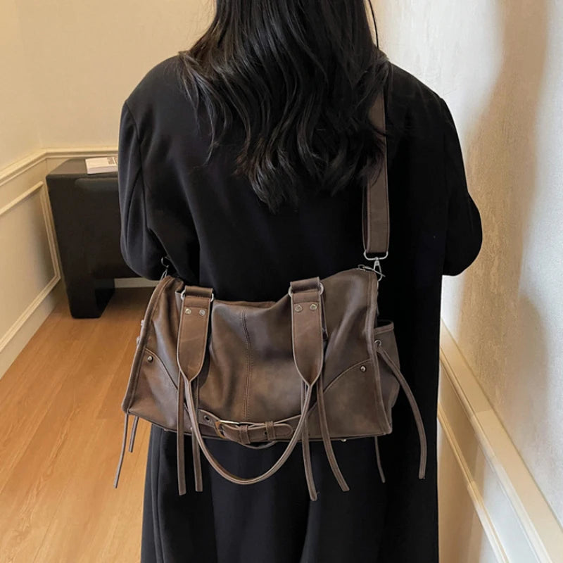 Nylon Women's Commuter Tote Bag Minimalist Large-capacity Tote Bag Ladies Multi-layer Waterproof Computer Shoulder Nylon Handbag