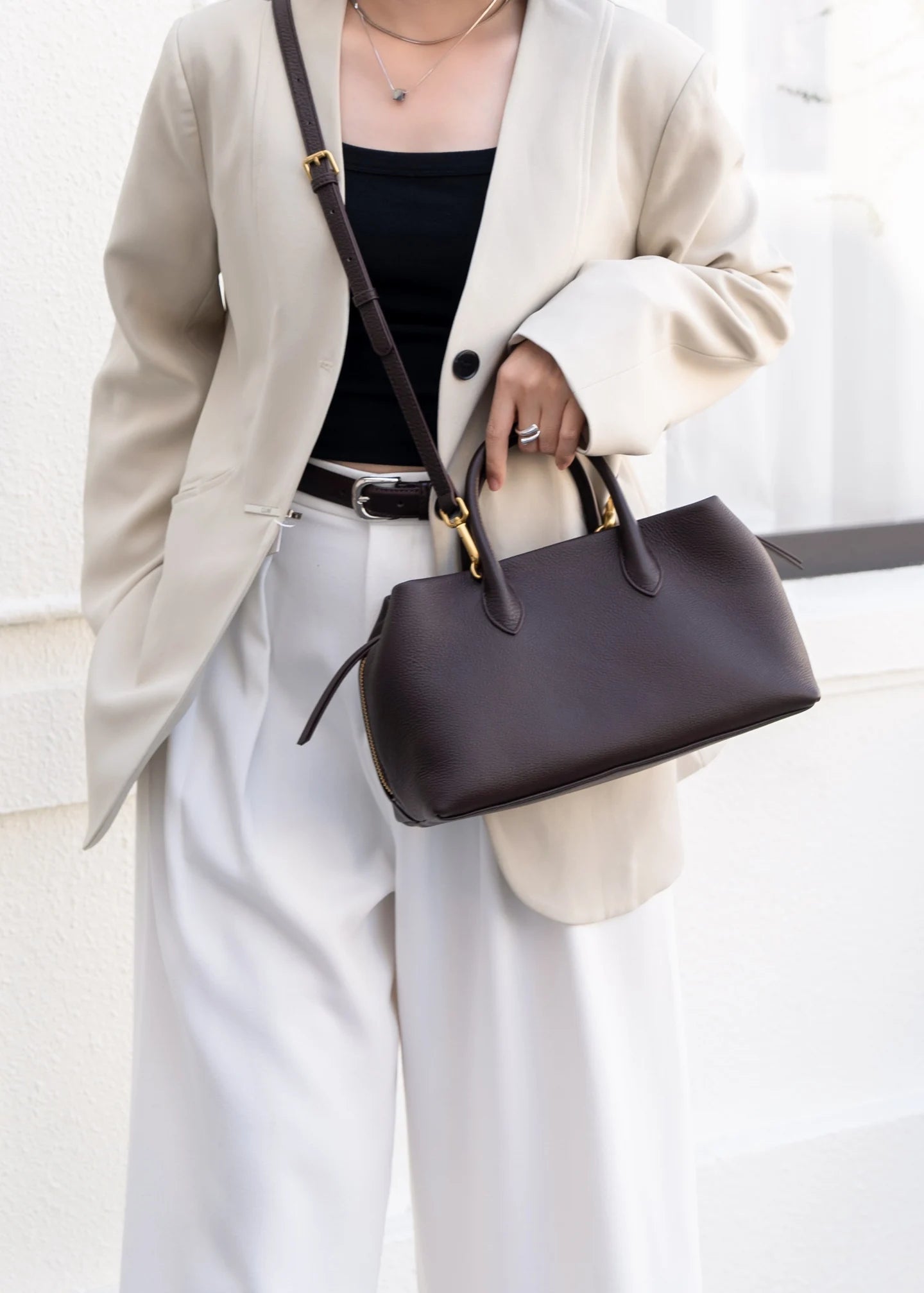 Genuine Grade Leather Women's Shoulder Crossbody Bag Luxury Designer Brand Soft Cowhide Ladeis Handbag High Quality Female Tote