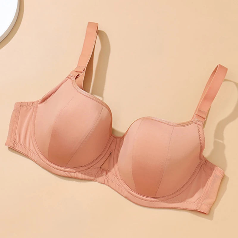Womens Push Up Minimizer Bra Modeled Cup Supportive Underwire Female Smooth Plus Size Lingerie 34 36 38 40 42 D DD E F FF G
