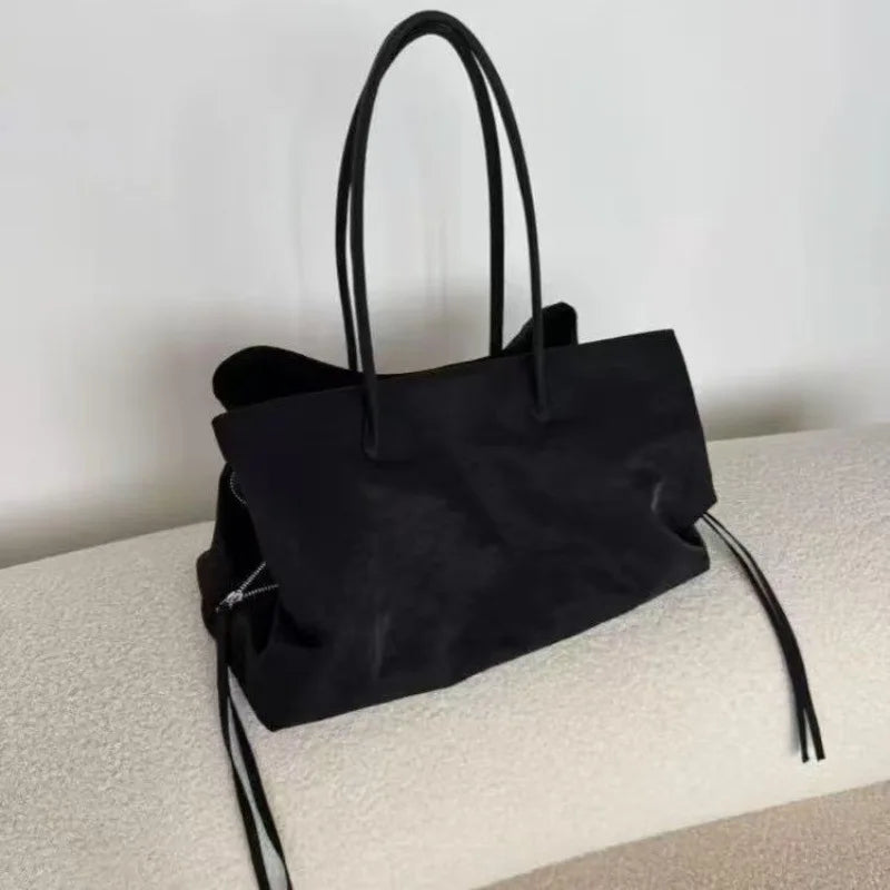 Nylon Women's Commuter Tote Bag Minimalist Large-capacity Tote Bag Ladies Multi-layer Waterproof Computer Shoulder Nylon Handbag