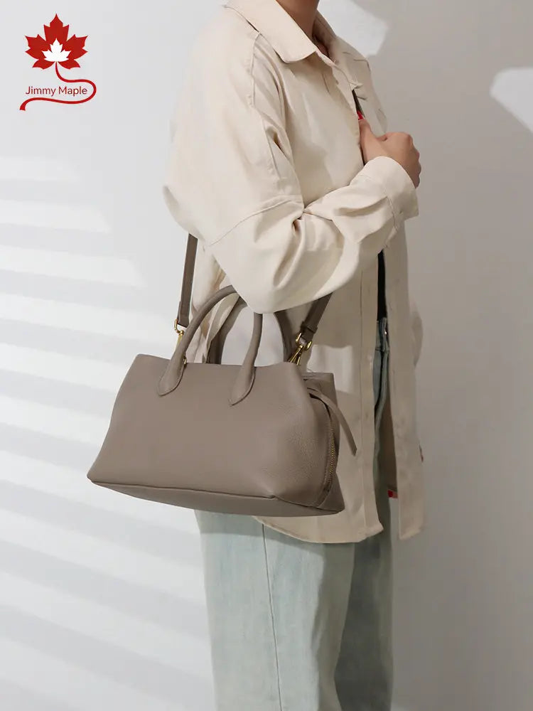 Hot Sale Multi-layered Large Women Travel Tote Soft Imported Cow Leather Female Handbag Commuter Ladies Shoulder Bag Big