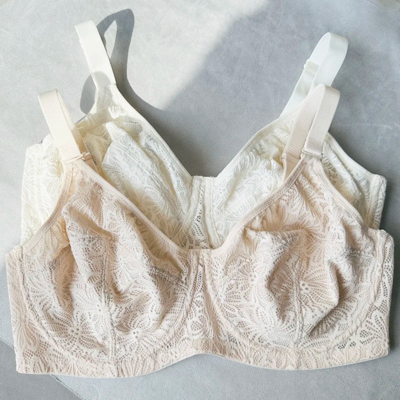 Non-padded Ultra-thin Bra Women Minimizer Wirefree 75 80 85 90 95 100 B C D E F G H Cup