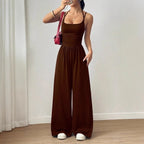 Spring Fall 2025 New Arrival Women's Jumpsuit  Solid Color Double-Strap Relaxed-Fit Casual Pants Y2k Clothing