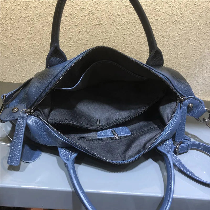 Top-grain cowhide genuine leather women's bag 2025 new crossbody bag retro style