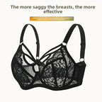 Plus Size Full Coverage Bras for Large Bust , Minimizer Lift Support , Lace Breathable Thin, D-K Cup , For Curvy Women