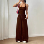 Spring Fall 2025 New Arrival Women's Jumpsuit  Solid Color Double-Strap Relaxed-Fit Casual Pants Y2k Clothing
