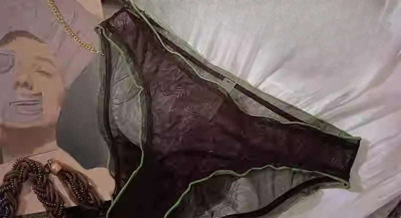 European Luxury Lingerie Set Full Cup Sheer Ultra Thin Bra & Panty Set Sexy Comfort for Women Large Small MOYISU Sexy Tushy S-XL