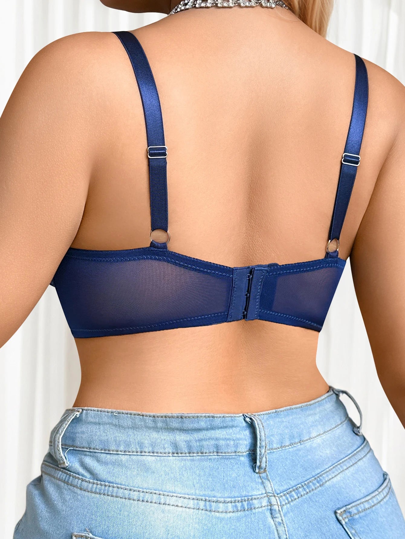 3/4 Cup High-Quality Bra Multi-Size Plus Size Lingerie Embroidered Lace Trim Women's Brassiere push up bra MR2679