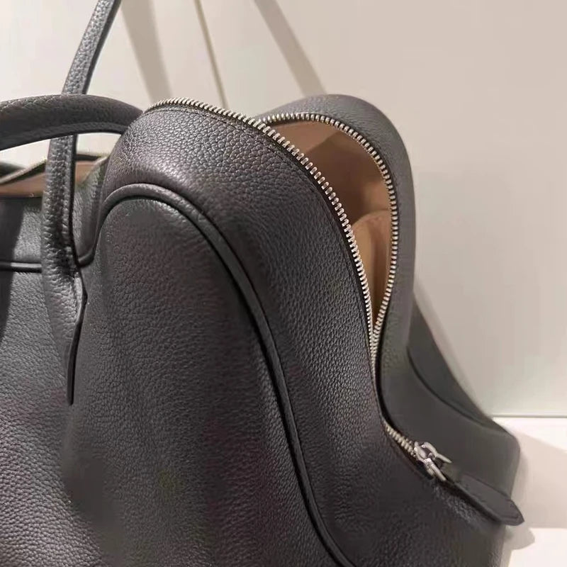 Genuine Leather Bowling Luxury Designer Handbag