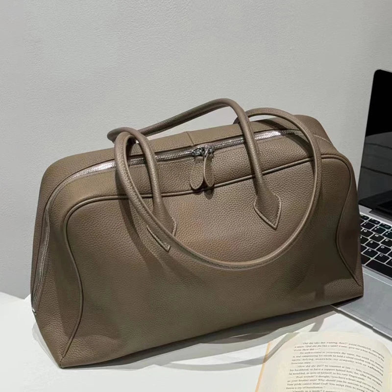 Genuine Leather Bowling Luxury Designer Handbag