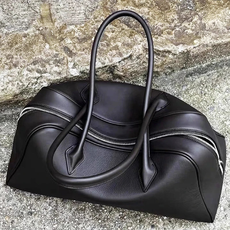 Genuine Leather Bowling Luxury Designer Handbag