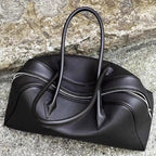 Genuine Leather Bowling Luxury Designer Handbag