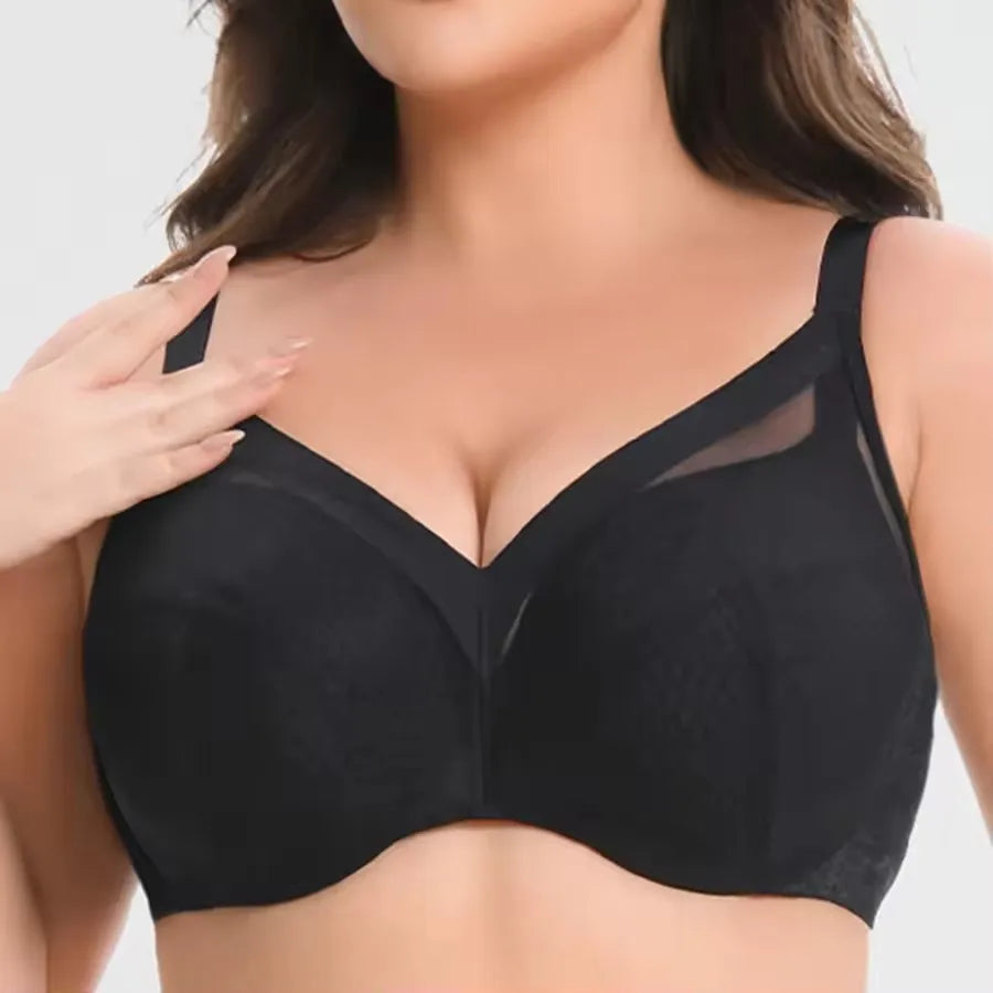 Minimizer Bra Non-Padded Sexy Women's Lace Underwire Female Full Cup Plus Size Adjustable Lingerie 34 36 38 40 42 C D E F G H