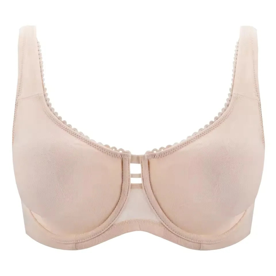 Minimizer Bra Non-Padded Plus Size Women's Floral Underwire Lifting Supportive Lingerie 80 85 90 95 100  C D E F G