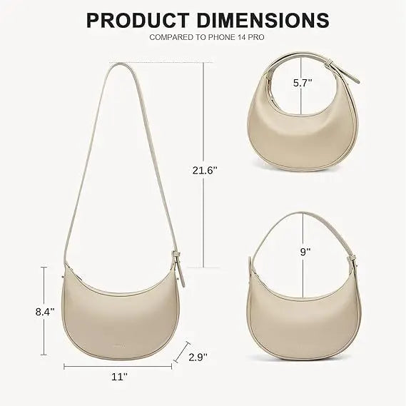 Women High Quality Leather Underarm Totes Shoulder Bags