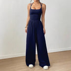 Spring Fall 2025 New Arrival Women's Jumpsuit  Solid Color Double-Strap Relaxed-Fit Casual Pants Y2k Clothing