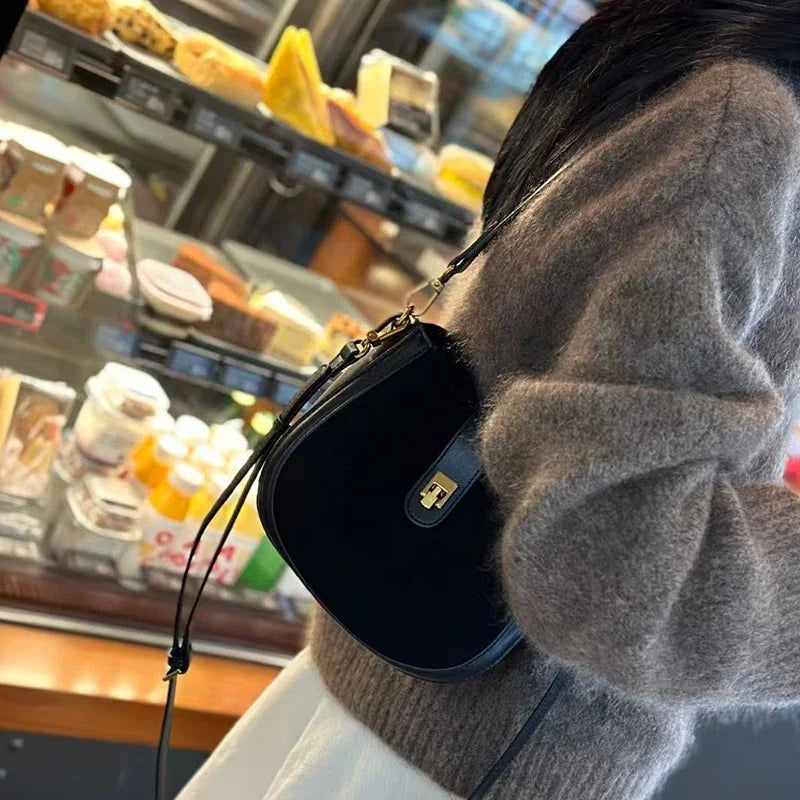 Women‘s Cowhide Genuine Leather Faux Suede Tote Bags For Women Luxury Designer Handbags Purses Luxury Design Crossbody Bags