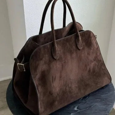 Women's Large Capacity Vintage Tote Bag -Brown Handbags Structured Snap Closure, Sturdy Handles for Work, Travel, Everyday Use
