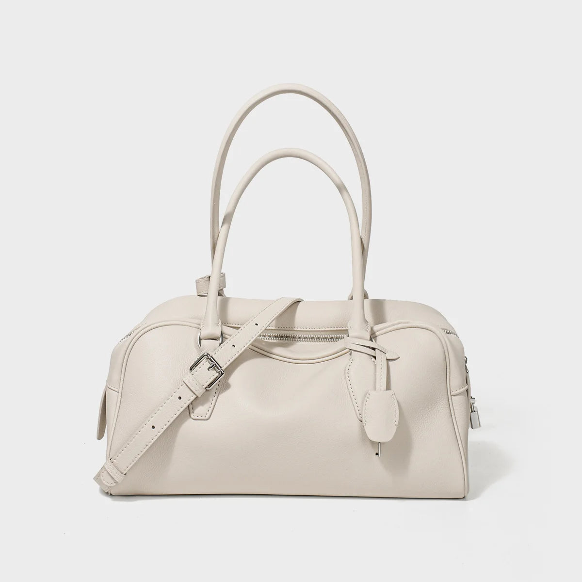 Genuine Leather Ew India Long-Handle Bowling Bag, New Niche Luxury Style Handbag, Crossbody Bag