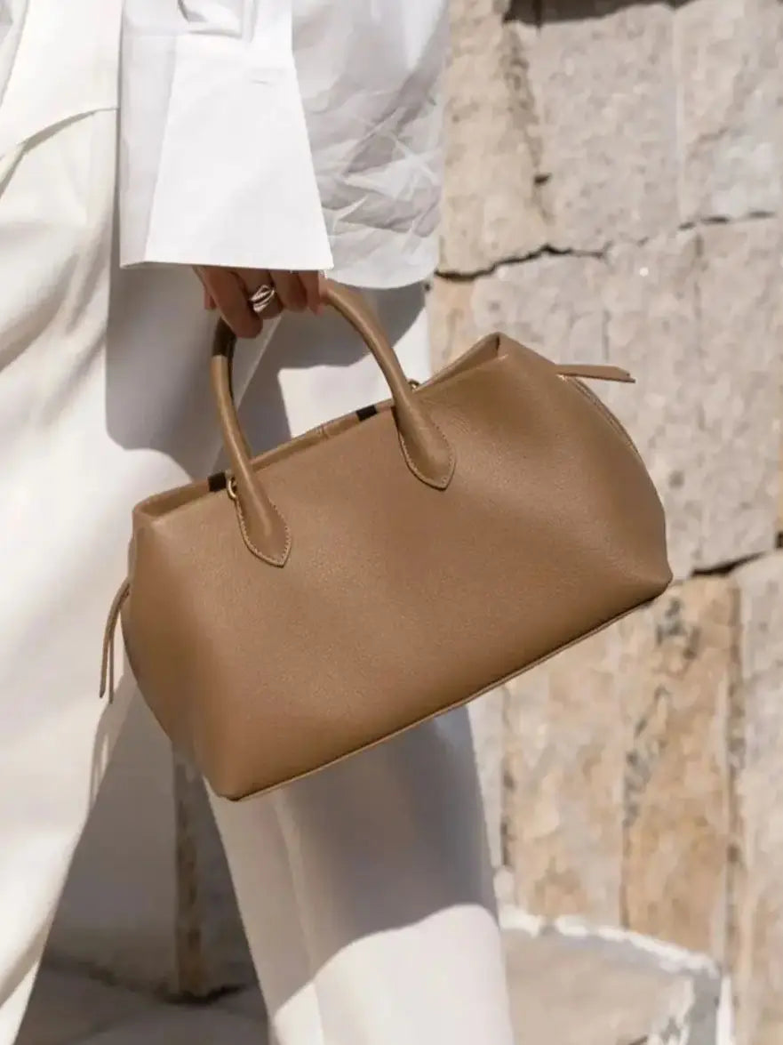 Genuine Grade Leather Women's Shoulder Crossbody Bag Luxury Designer Brand Soft Cowhide Ladeis Handbag High Quality Female Tote