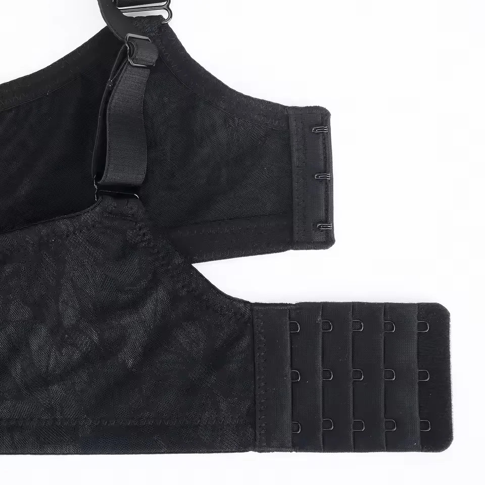 Minimizer Bra Non-Padded Plus Size Women's Floral Underwire Lifting Supportive Lingerie 80 85 90 95 100  C D E F G