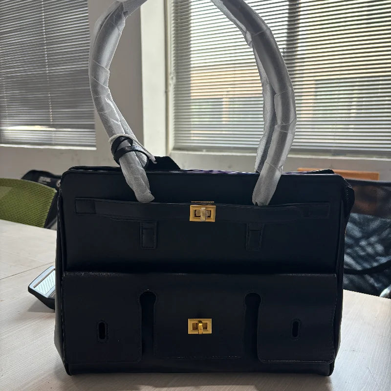 Luxury Large Capacity Highquality Leather Wing Tote Bag Trend Advanced Texture Simple Soft Wear-resistant Travel Luggage Handbag