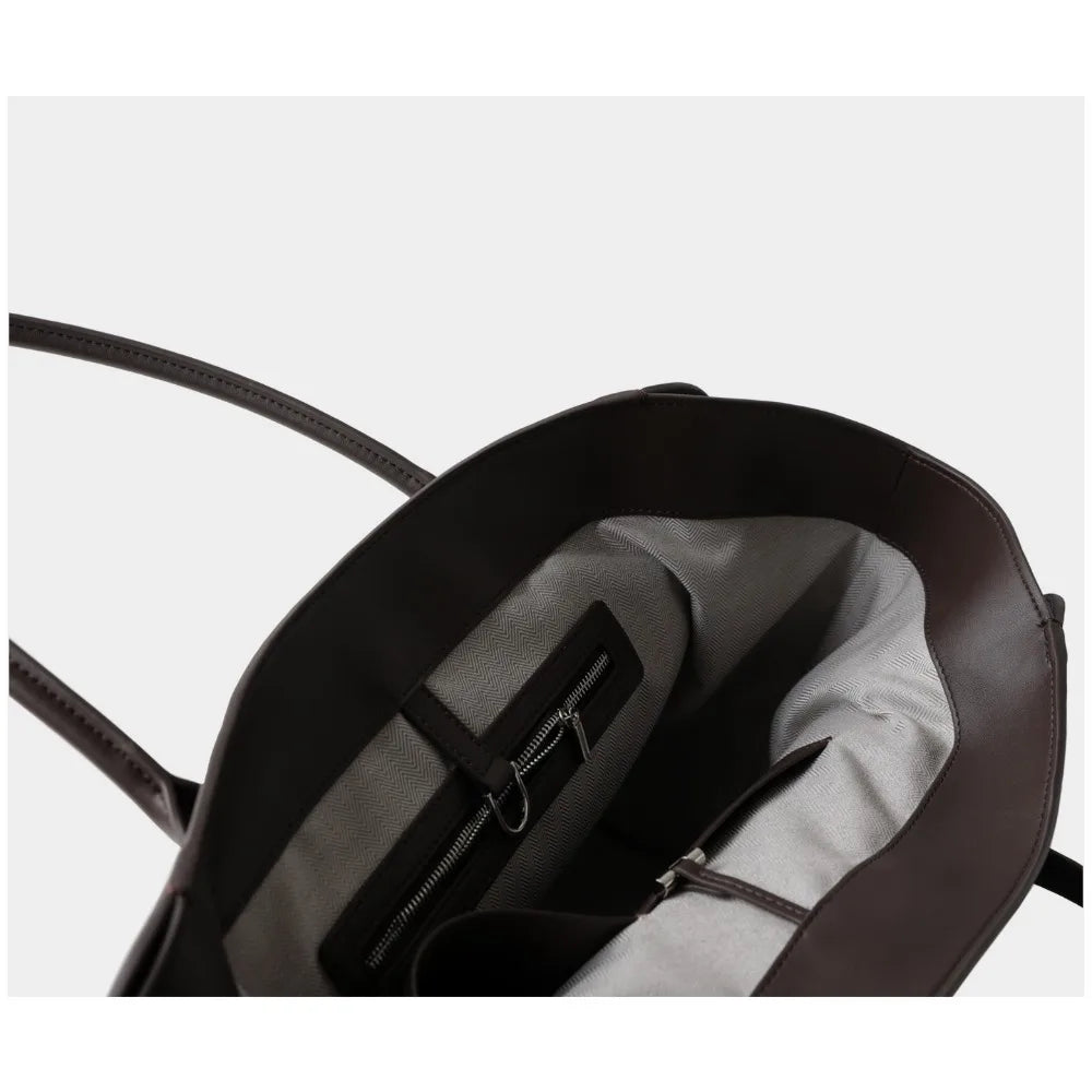 High-end Large-capacity First-layer Cowhide Fashionable Simple Handbag Shopping Bag Tote Armpit Bag Commuting Leisure Versatile