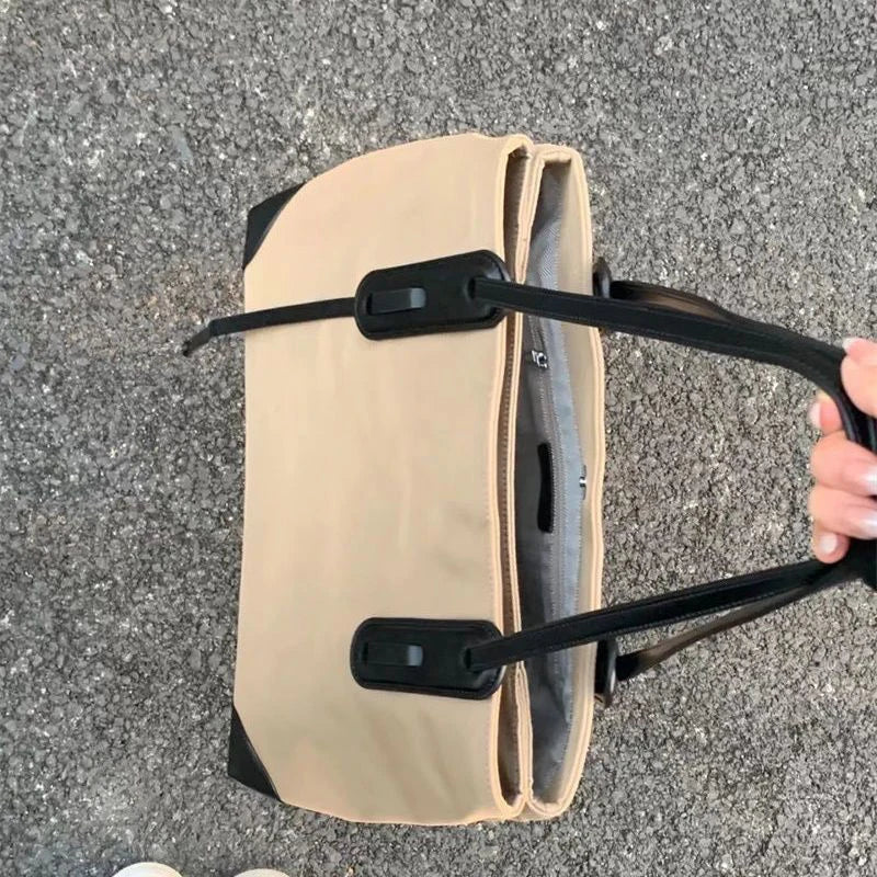 Nylon Women's Commuter Tote Bag Minimalist Large-capacity Tote Bag Ladies Multi-layer Waterproof Computer Shoulder Nylon Handbag