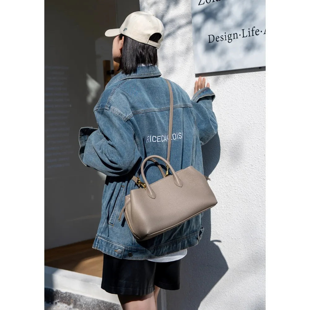 Natural Fall Commuter Versatile Women's Handbag Shoulder Messenger Large Capacity Multi-compartment Practical Unique Fashion