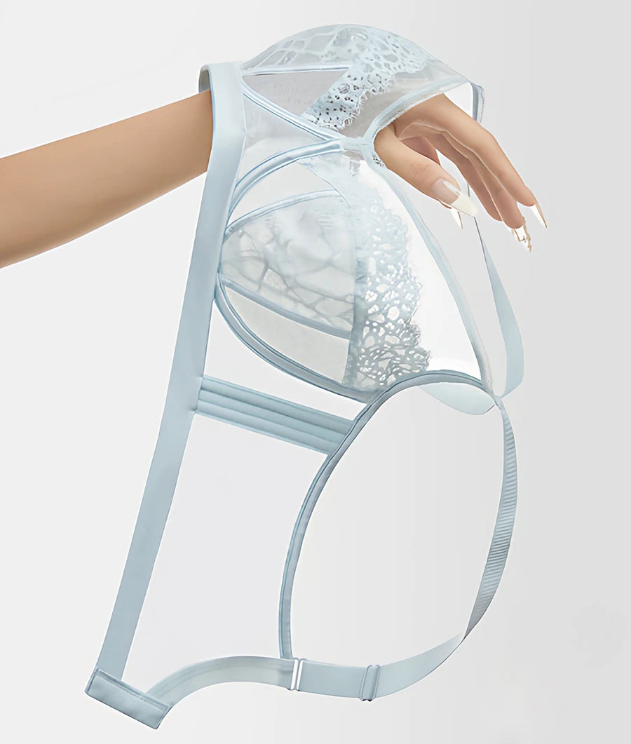 Lace Minimizer Bras For Women Floral Non Padded Underwire Female Ultra Thin Plus Size Lingerie 34 36 38 40 42 44 46 B C D E F G