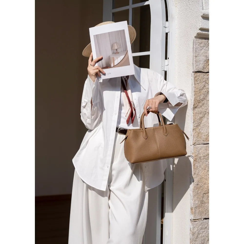 Natural Fall Commuter Versatile Women's Handbag Shoulder Messenger Large Capacity Multi-compartment Practical Unique Fashion