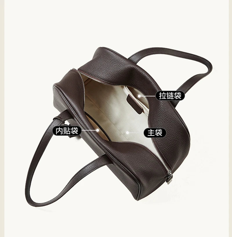 BURMINSA Genuine Leather Underarm Shoulder Bags For Women Luxury Designer Soft Pillow Hobos Satchel Elegant Work Ladies Handbags