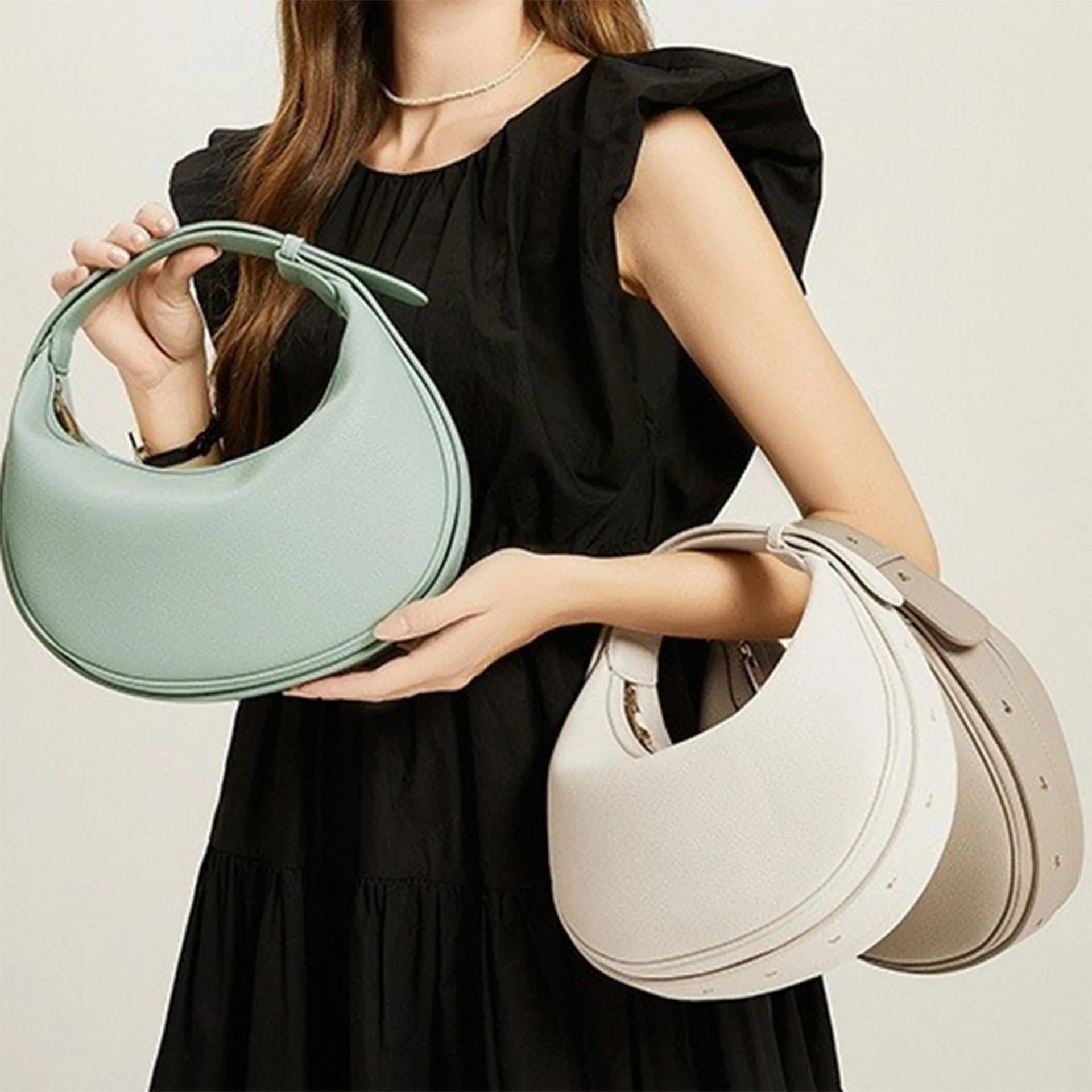 Women High Quality Leather Underarm Totes Shoulder Bags
