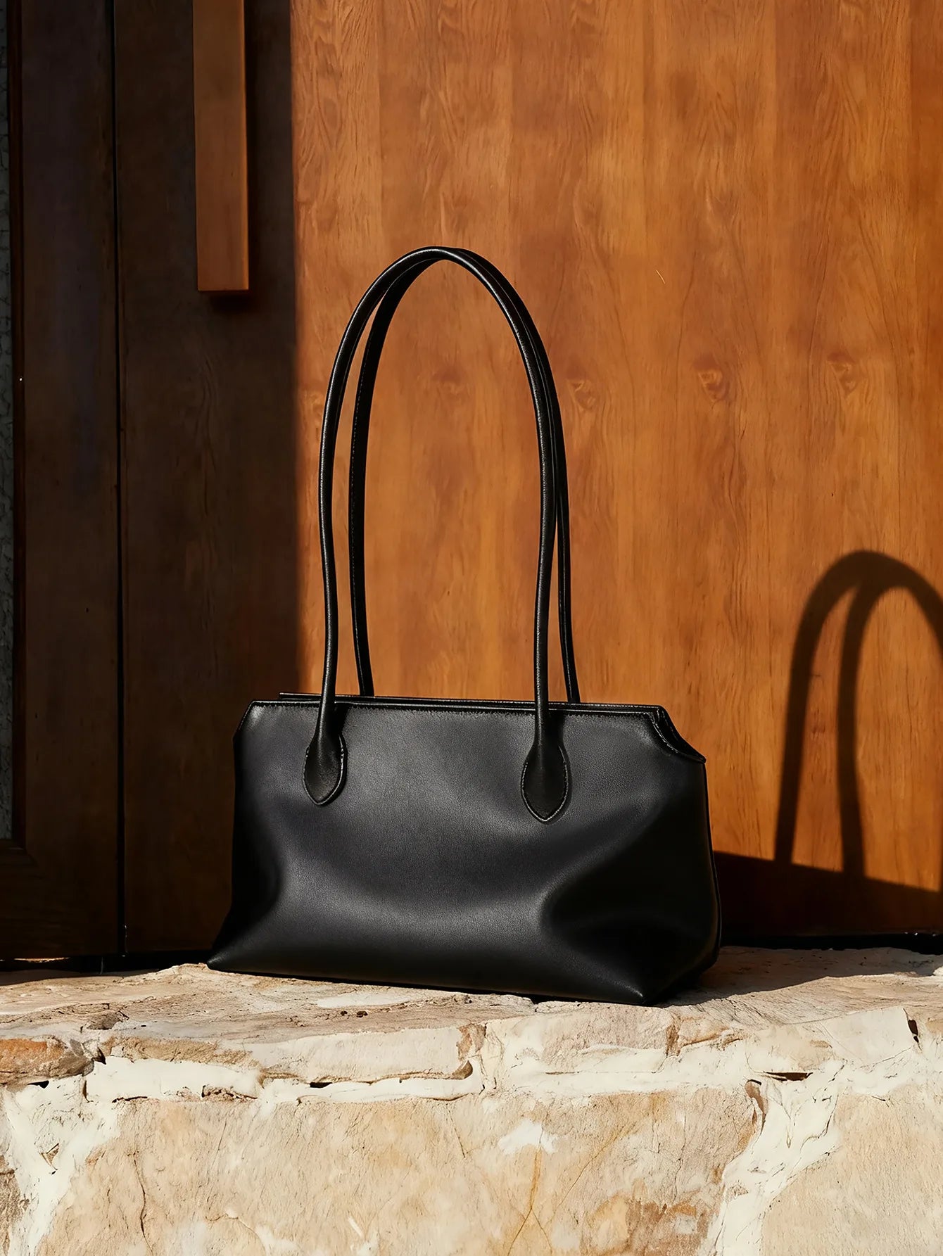 Genuine Leather Women's Bag, Hot-Selling Tote Bag, Large-Capacity Underarm Bag, Light Luxury Handbag, Women's Work and Commuting Large-Capacity Bag