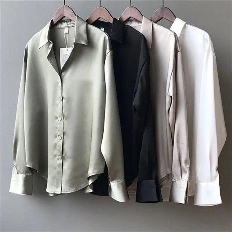 casual-long-sleeve-turn-down-collar-top-1989708 - Easydrop