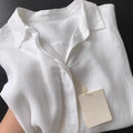 casual-office-ladies-work-solid-color-linen-long-sleeve-shirt-7687234 - Easydrop