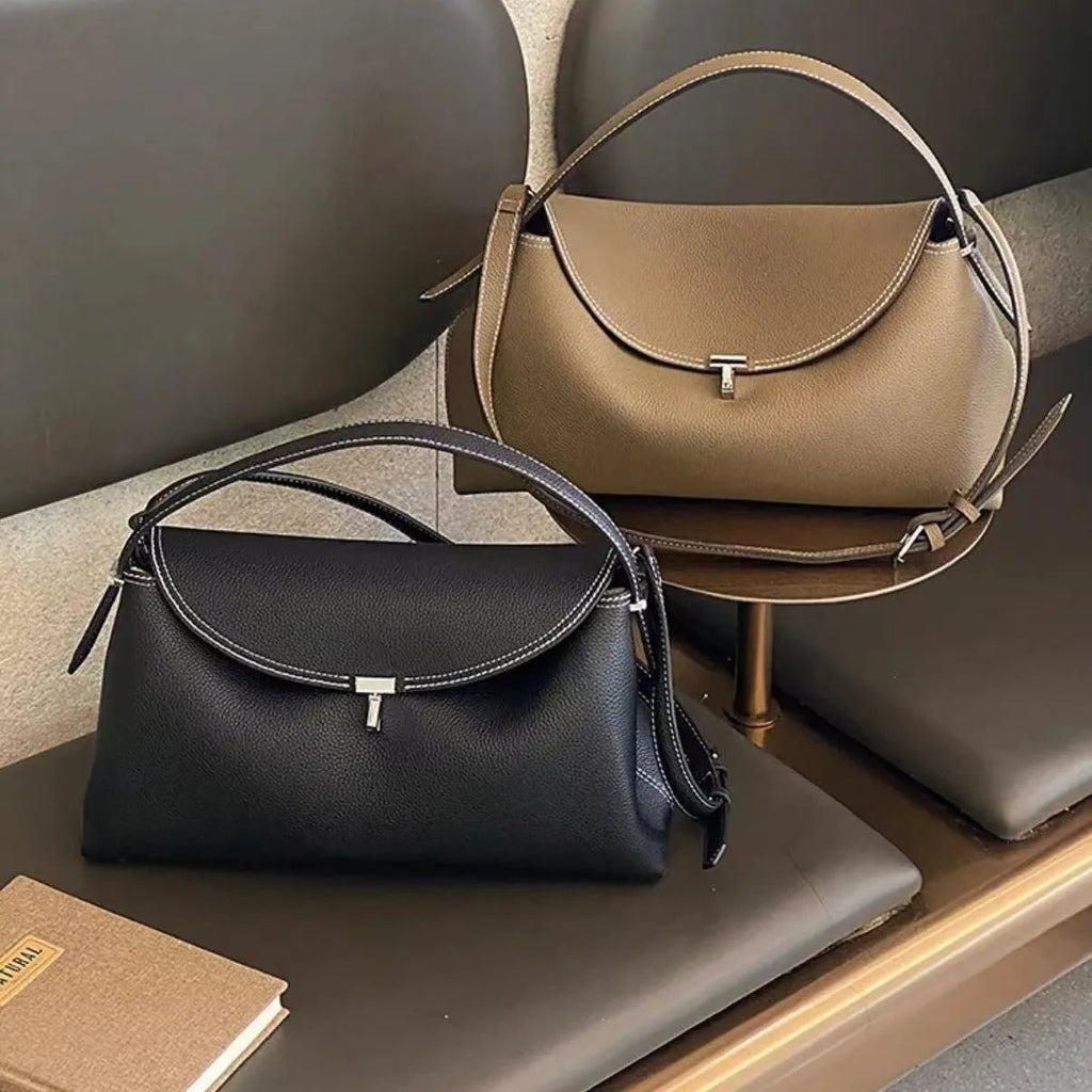 Genuine Soft Leather Multi-compartment Women's Shoulder Bag - Easydrop