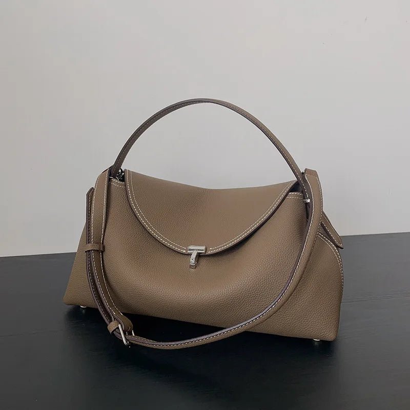 Genuine Soft Leather Multi-compartment Women's Shoulder Bag - Easydrop