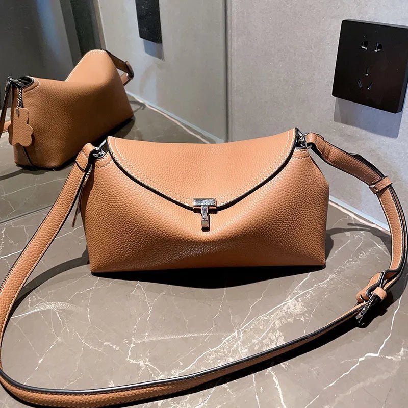 Genuine Soft Leather Multi-compartment Women's Shoulder Bag - Easydrop
