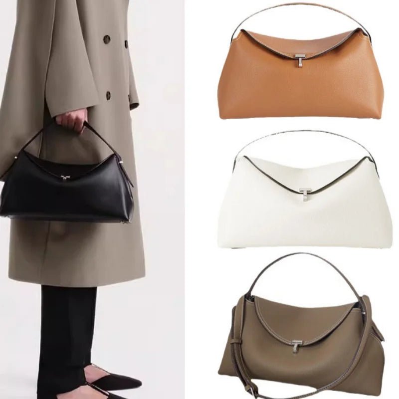 Genuine Soft Leather Multi-compartment Women's Shoulder Bag - Easydrop