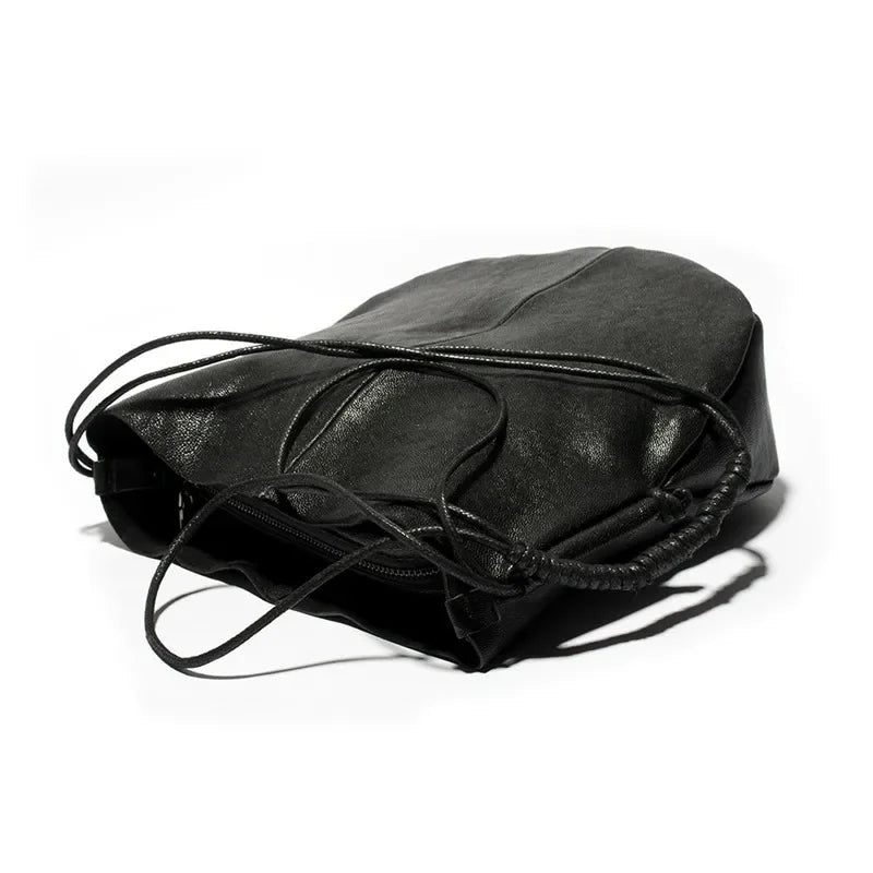 Korean cowhide, womens genuine leather, retro phone case bag - Easydrop