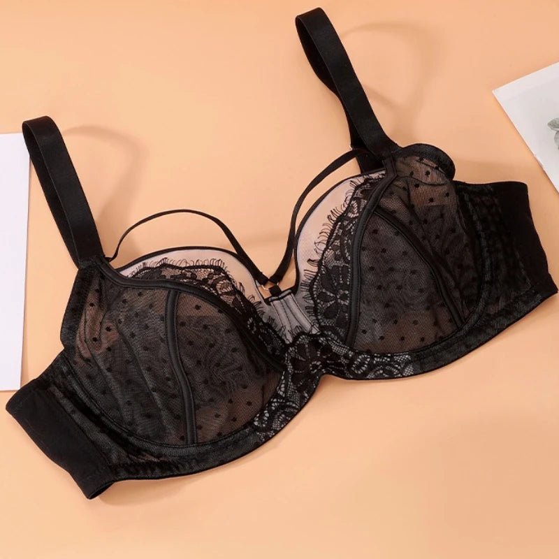 lace-plus-size-thin-mesh-embroidery-full-cup-bra-5949655 - Easydrop
