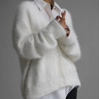 Mink Cardigan Long Sleeve Knitted Women's Top - Easydrop